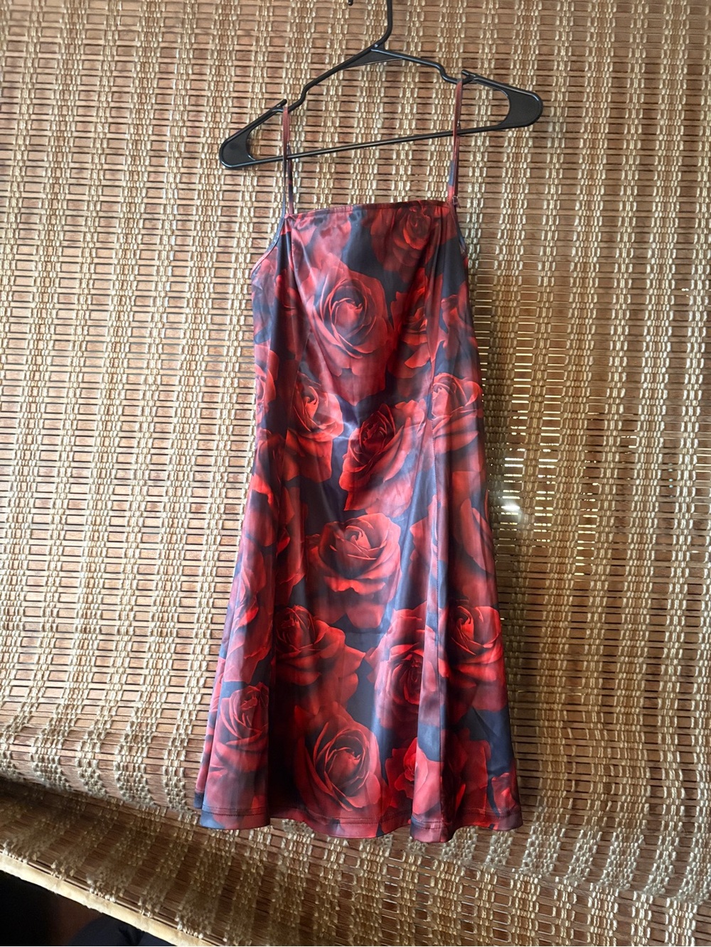 Dolls Kill Red Rose Print Mini Dress